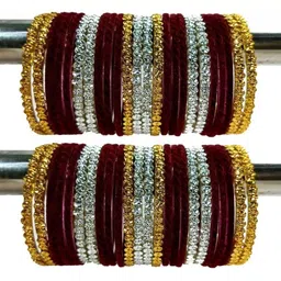 Instyle Forever Set Of 48 Embellished Glass Bangles-picture-19