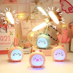 powerpicks Cute Cartoon teddy Bear Desk Lamp / Rechargeable LED kids table lamp Night Lamp Study Lamp image 1