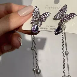 rappersshop Korean Butterfly Earrings for Girls image 5