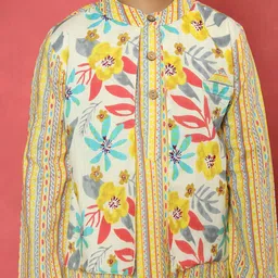 Readiprint Fashions Boys Ethnic Motifs Printed Regular Pure Cotton Kurta with Pyjamas image 2