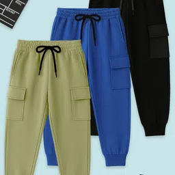 YK Boys Pack Of 3 Printed Mid-RiseJoggers-image-18