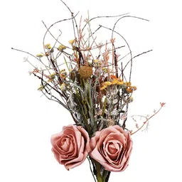 Myntra Elegant Homes Pink 2 Pieces Rose Artificial Flower image 3