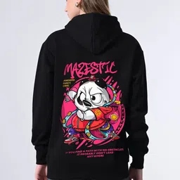 OWL MINK Women Graphic Printed Hooded Sweatshirt-image-72