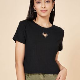 Coolsters by Pantaloons Girls Solid Mandarin Collar Cotton T-shirt-picture-10