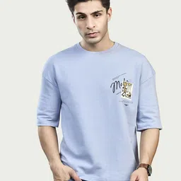 BE POSITIVE Men Typography Printed Regular Fit Round Neck Looper Knit Cotton T-shirt-picture-52