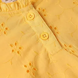 ARIAS By LARA DUTTA Girls Floral Emboridered Cotton Regular Top image 3