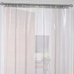 The Furnishing Tree Transparent AC Curtain Width 4.5 feet Length 5 feet 0.20mm Thickness with 8 Hoo image 3