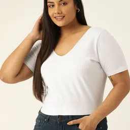 theRebelinme Women Plus Size Cotton Blouson Crop Top-image-46