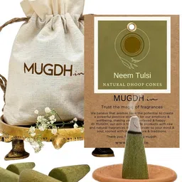 Mugdh.in Mosquito Repellent - 100% Natural Neem Tulsi 80 Dhoop Cones-image-50