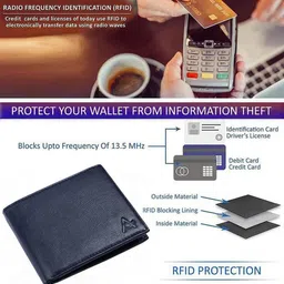 ABOOST Men RFID Protected Leather Two Fold Wallet image 4