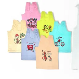 DESNUDA Kids Pack of 6 Printed Cotton Vest-picture-30