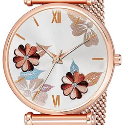 CSAMON Women Embellished Bracelet Style Straps Analogue Watch C34RG RED Fosil RG M image 4