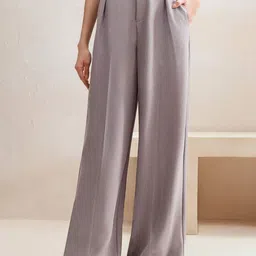Kotty Women Wide Leg High-Rise Easy Wash Pleated Trousers-picture-33