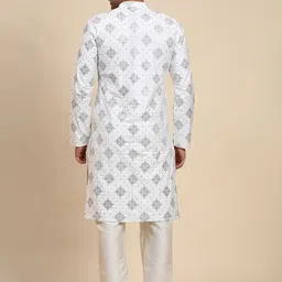 Rawayi Men Ethnic Motifs Printed Thread Work Kurta image 5
