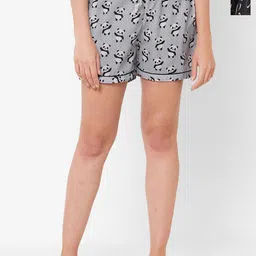 FashionRack Women Pack Of 2 Printed Mid-Rise Lounge Shorts-picture-22