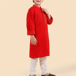 Fabindia Boys Woven Design Kurta image 3