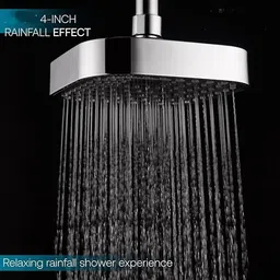 marinoaqua SQR ABS Square Overhead Shower | High-Pressure, Chrome Finish, Water-Saving Fixed Mount image 4