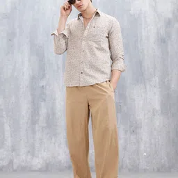 WROGN Slim Fit Floral Printed Pure Cotton Casual Shirt image 4