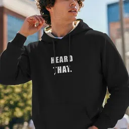 MaverIQ Typography Printed Hooded Sweatshirt-image-2