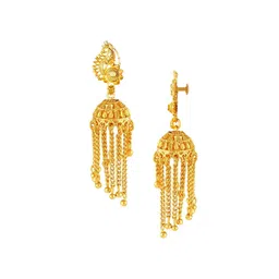 DIVASTRI 1gm Gold n Micron-Plated Cubic Zirconia-Studded & Beaded Jewellery Set image 2