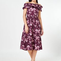 Honey by Pantaloons Women Floral Printed Cotton Fit & Flare Midi Dress-picture-23