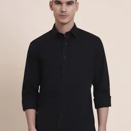 Greenfibre Spread Collar Cotton Slim Fit Casual Shirt-picture-27