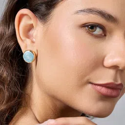 Kushal's Fashion Jewellery Gold-Plated Circular Shaped Studs Earrings-picture-27