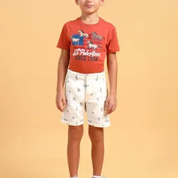 U.S. Polo Assn. Kids Boys Printed Pure Cotton Chino Shorts image 3