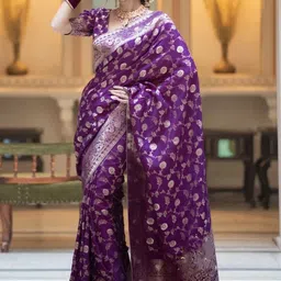 Moda Rapido Woven Design Zari Art Silk Handloom Banarasi Saree image 4