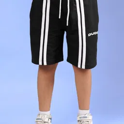 WEARDUDS Kids Outlook Half Striped Pure Cotton T-Shirt With Shorts image 2