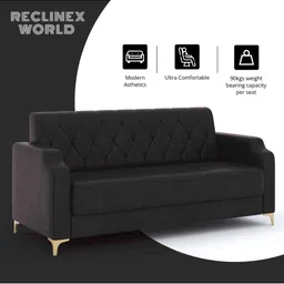Westido Black 3-Seater Sofa image 3