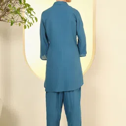 Nehamta Embroidered Shirt With Trousers Co-Ords image 3