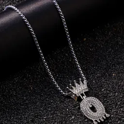 French Accent Silver-Plated Pendant With Chain-picture-21