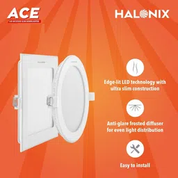 halonix ACE 6W 105MM CUTOUT LED RECESS Downlighter WHITE Pack 2 Ceiling Light Ceiling Lamp image 4