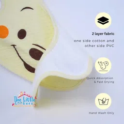 the little lookers Baby Button Bibs/Apron Cute Animal Shaped with Tich Button (Pack of 4) image 2