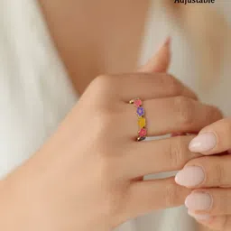 TEULRIP Gold-Plated Anti Tarnish Finger Ring image 4