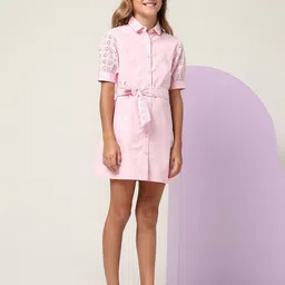 U.S. Polo Assn. Kids Embroidered A-Line Mini Dress-picture-42