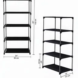 Urban Choice Black 4 Layers Shoe Rack image 3