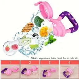 smileshake Baby Pacifier Food Feeder Silicone Nibbler Feeding Nipple, Set of 2 Feeder image 4
