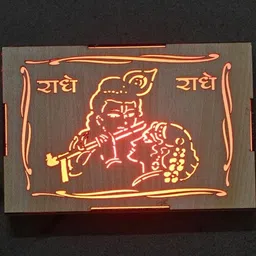 1ST TIME Brown Wood Rectangle Shaped Wall Lamp image 3