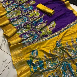 RegalDrapes Ethnic Motifs Printed Saree With Blouse Piece-picture-24