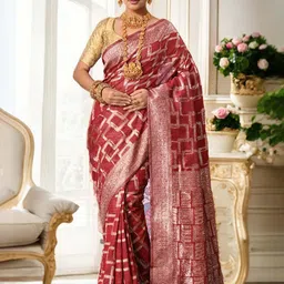 Anouk Woven Design Zari Chanderi Saree-picture-15