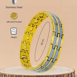 RKB Sales Men Stainless Steel Gold-Plated Link Bracelet image 4