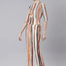 SHOWOFFFF Striped Round Neck Top & Trouser Co-Ords image 5
