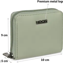mochi Women Casual Green Artificial Leather Wallet image 3