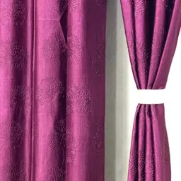 udaygiri 213 cm (7 ft) Polyester Room Darkening Door Curtain (Pack Of 2) image 2