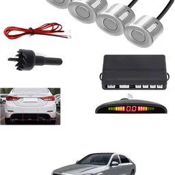peeps store Universal 4 Silver Reverse Parking Sensor-AP25A825 Universal 4 Silver Reverse Parking Sensor-AP25A825 Parking Sensor image 1