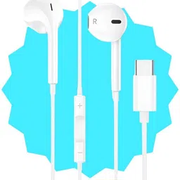 parandivvv Type C Handsfree with Mic for VO T2x 5G/Y22/Y27 5G/Y16/Y35/Y23/V27/V27 Pro[43] Wired Headset image 1