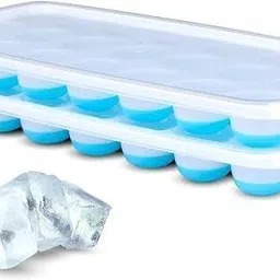 21 Cavity Pop Up Blue Silicone Ice Cube Tray-image-19