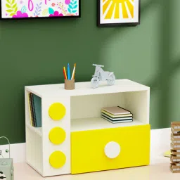 Building Blocks Kids Storage Cabinet in White & Yellow Colour-image-98